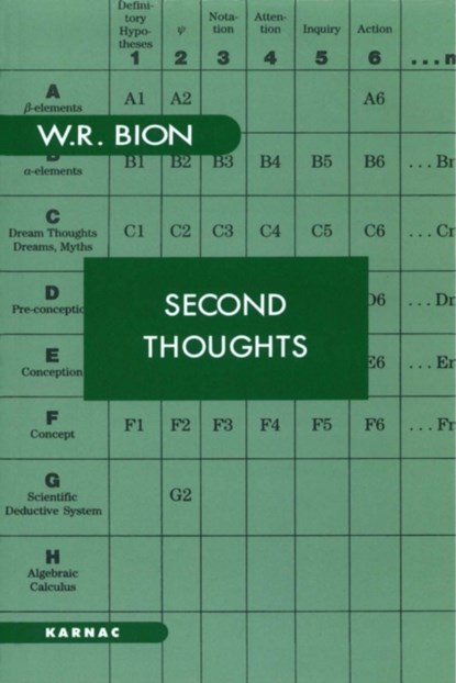 Second Thoughts, Wilfred R. Bion - Paperback - 9780946439041