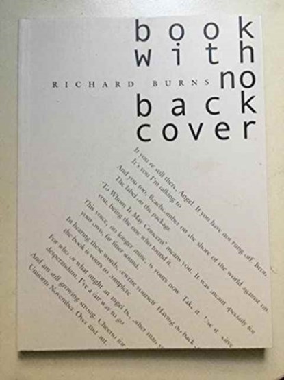 Book with No Back Cover, Richard Burns - Paperback - 9780954054236