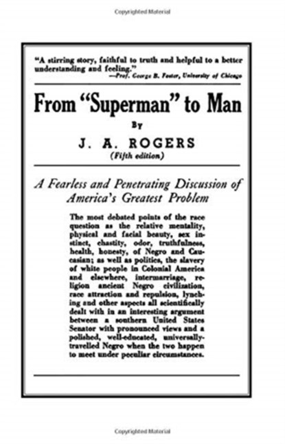 From "Superman" to Man, J. A. Rogers - Gebonden - 9780960229444