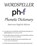 Wordspeller Phonetic Dictionary, FRANK,  Diane M - Paperback - 9780983038108