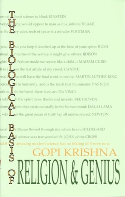 The Biological Basis of Religion and Genius, Gopi Krishna - Ebook - 9780992108212