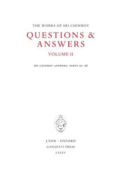 Answers I, tome 2, CHINMOY,  Sri - Gebonden - 9780993308017