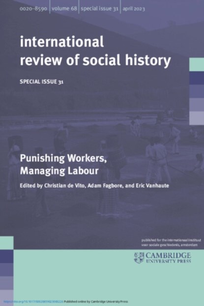 Punishing Workers, Managing Labour: Volume 31, Christian de Vito ; Adam Fagbore ; Eric Vanhaute - Paperback - 9781009421348