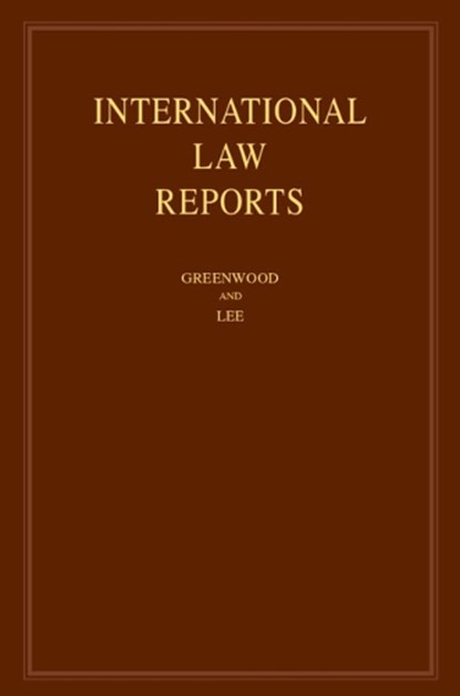 International Law Reports: Volume 209, Christopher (International Court of Justice) Greenwood ; Karen (University of Cambridge) Lee - Gebonden - 9781009473552