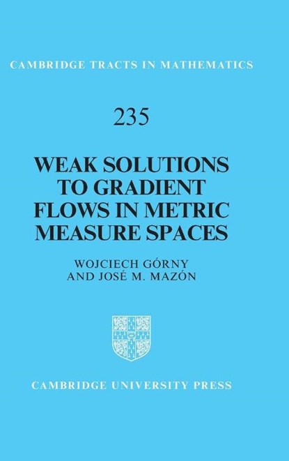 Weak Solutions to Gradient Flows in Metric Measure Spaces, Wojciech (Uniwersytet Warszawski Gorny ; Jose M. (Universitat de Valencia Mazon - Gebonden - 9781009741125