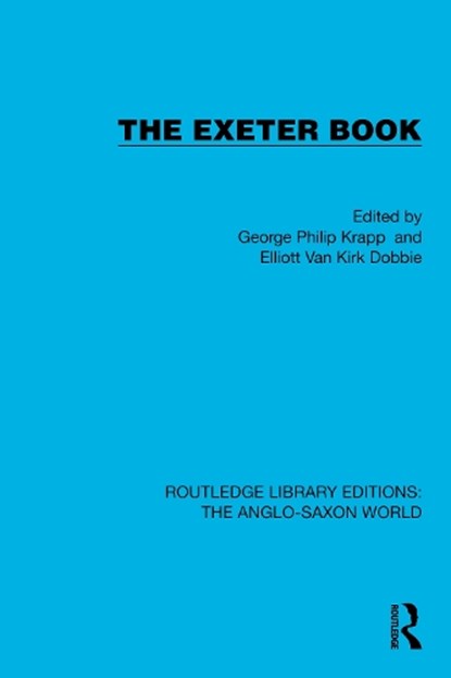 The Exeter Book, George Philip Krapp ; Elliott Van Kirk Dobbie - Paperback - 9781032540887