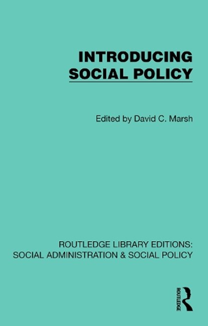 Introducing Social Policy, David C. Marsh - Gebonden - 9781041074588