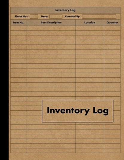 Inventory Log: Large Inventory Log Book - 120 Pages for Business and Home - Perfect Bound, Red Tiger Press - Paperback - 9781071363973