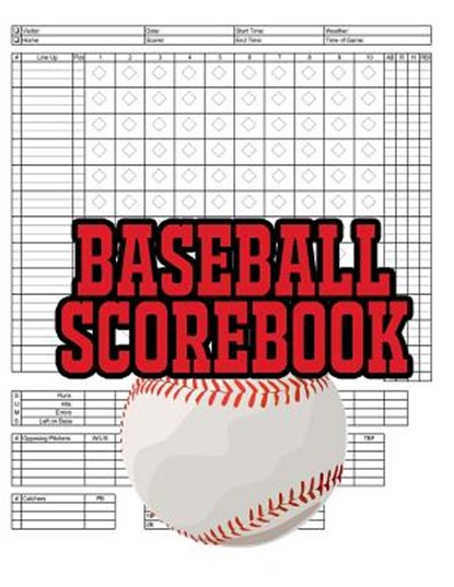 Baseball Scorebook: 100 Scoring Sheets For Baseball and Softball Games, Glover's Scorebooks, Large (8.5X 11), Na Sr - Paperback - 9781074019921