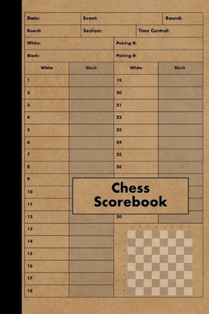 Chess Scorebook, Red Tiger Press - Paperback - 9781074770334