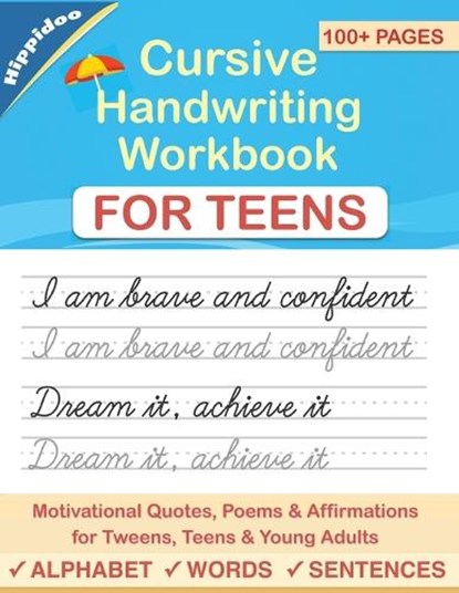 Cursive Handwriting Workbook for Teens, Hippidoo ; Sujatha Lalgudi - Paperback - 9781080543175