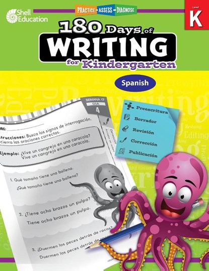 180 Days of Writing for Kindergarten (Spanish), Tracy Pearce - Paperback - 9781087635552