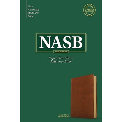NASB Super Giant Print Reference Bible, Burnt Sienna Leathertouch, Holman Bible Publishers - Gebonden - 9781087756301