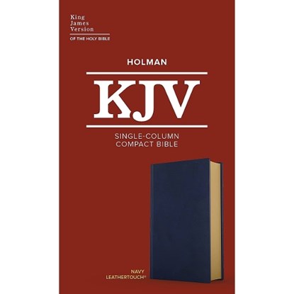 KJV Single-Column Compact Bible, Navy Leathertouch, Holman Bible Publishers - Gebonden - 9781087782812
