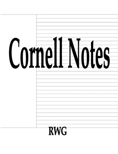 Cornell Notes, Rwg - Paperback - 9781087807058