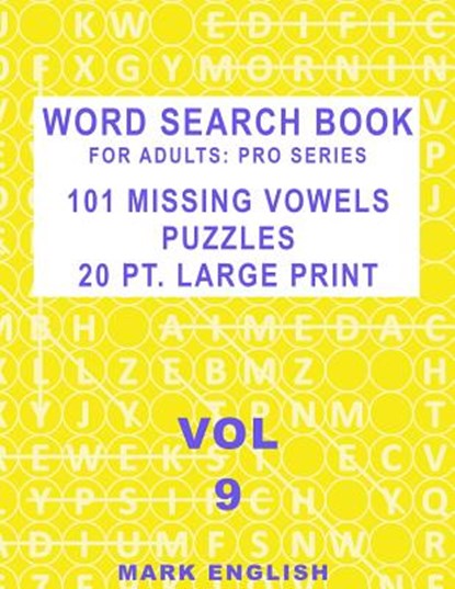 Word Search Book For Adults, Mark English - Paperback - 9781091834675