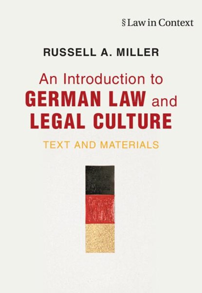 An Introduction to German Law and Legal Culture, Russell A. (Washington and Lee University Miller - Gebonden - 9781107141131
