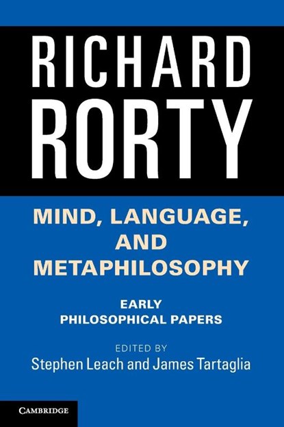 Mind, Language, and Metaphilosophy, Richard Rorty - Paperback - 9781107612297
