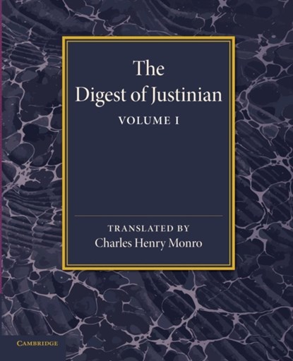 The Digest of Justinian: Volume 1, niet bekend - Paperback - 9781107657762