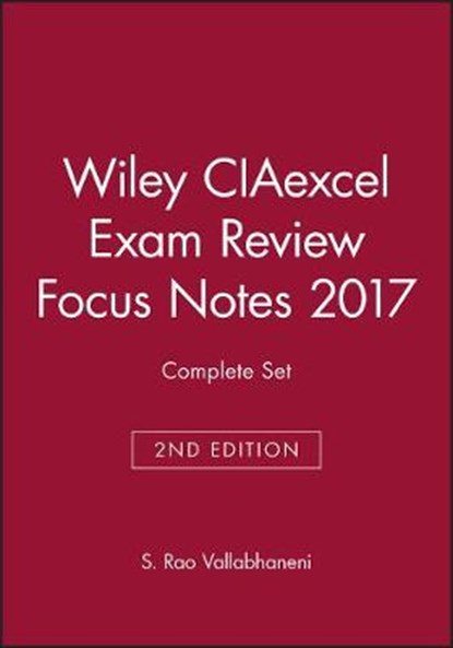 Wiley CIAexcel Exam Review Focus Notes, VALLABHANENI,  S. Rao - Paperback - 9781119461463