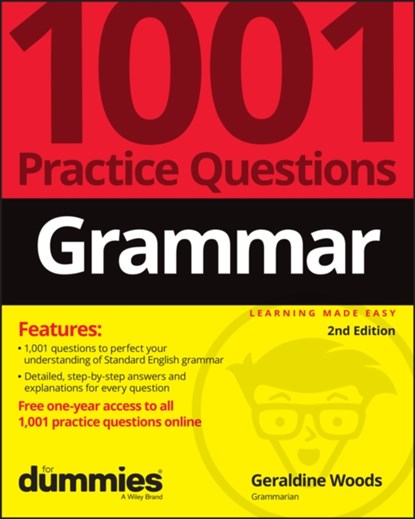 Grammar: 1001 Practice Questions For Dummies (+ Free Online Practice), Geraldine (New York Woods - Paperback - 9781119883746