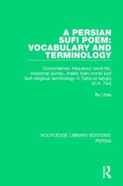 A Persian Sufi Poem, Bo Utas - Gebonden - 9781138058842