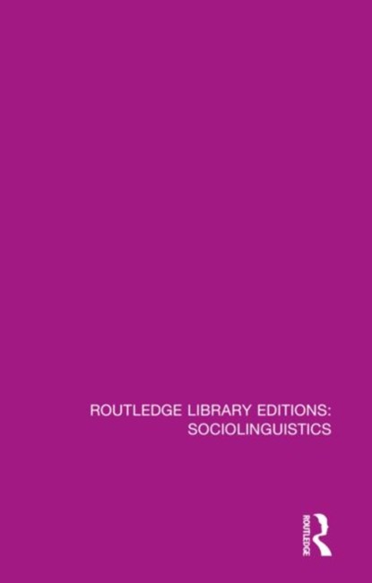Sociolinguistics, GLYN (UNIVERSITY OF SHEFFIELD,  UK University of Sheffield, England, UK University of Sheffield, Sheffield, UK) Williams - Gebonden - 9781138352599