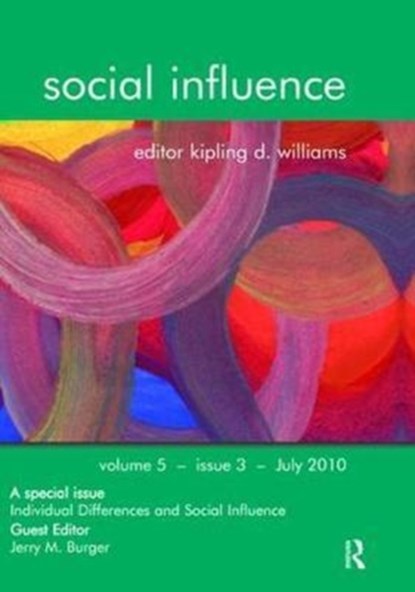 Individual Differences and Social Influence, Jerry M. Burger - Gebonden - 9781138467187