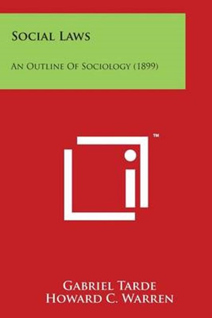Social Laws, Gabriel Tarde - Paperback - 9781169986411