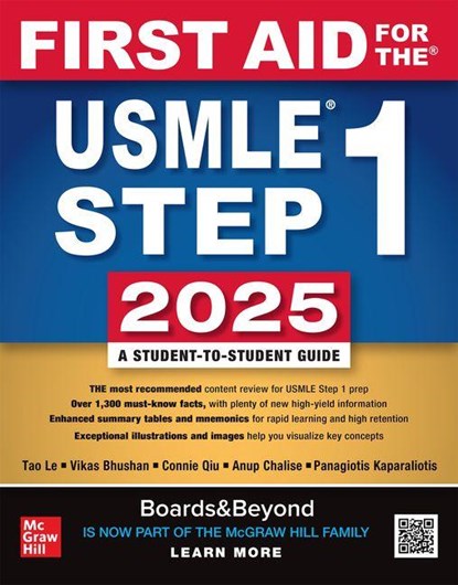 First Aid for the USMLE Step 1 2025, Tao Le ; Vikas Bhushan ; Connie Qiu ; Anup Chalise - Paperback - 9781266346460