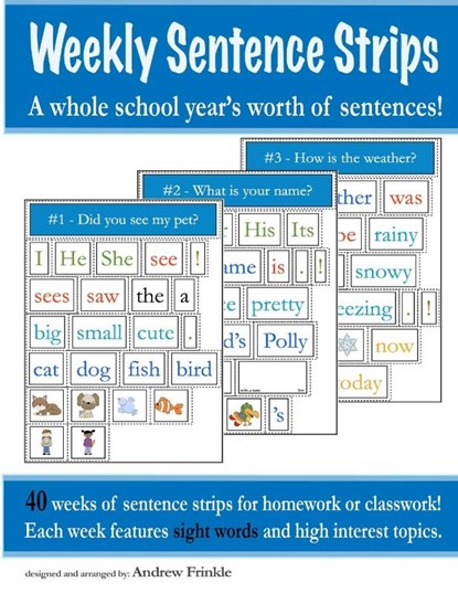 Weekly Sentence Strips, Andrew Frinkle - Paperback - 9781312767201