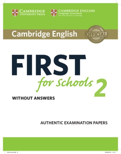 Cambridge English First for Schools 2 Student's Book without answers, Cambridge University Press - Paperback - 9781316503515
