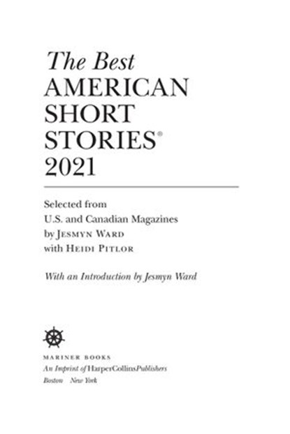 The Best American Short Stories 2021, Heidi Pitlor ; Jesmyn Ward - Ebook - 9781328483416
