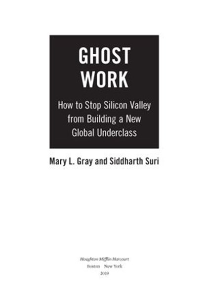 Ghost Work, Mary L. Gray ; Siddharth Suri - Ebook - 9781328566287