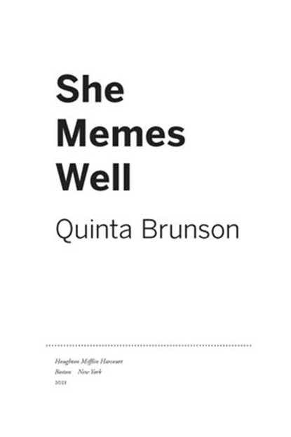 She Memes Well, Quinta Brunson - Ebook - 9781328637079