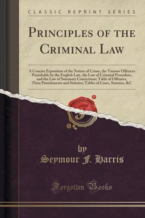 PRINCIPLES OF THE CRIMINAL LAW