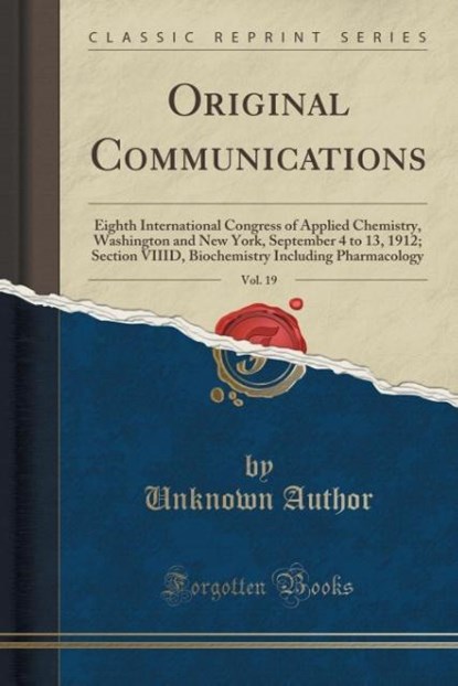 Author, U: Original Communications, Vol. 19, niet bekend - Paperback - 9781332719402