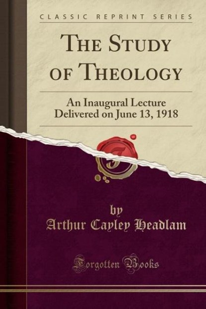 Headlam, A: Study of Theology, niet bekend - Paperback - 9781334694622