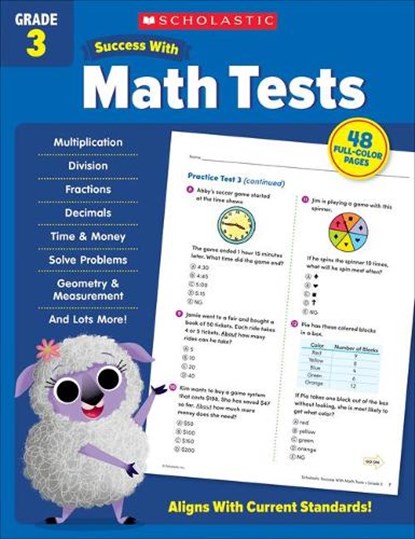 Scholastic Success with Math Tests Grade 3 Workbook, Scholastic Teaching Resources - Paperback - 9781338798449