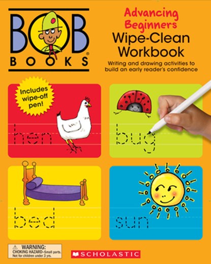 Bob Books - Wipe-Clean Workbook: Advancing Beginners Phonics, Ages 4 and Up, Kindergarten (Stage 2: Emerging Reader), Lynn Maslen Kertell - Paperback - 9781338860047