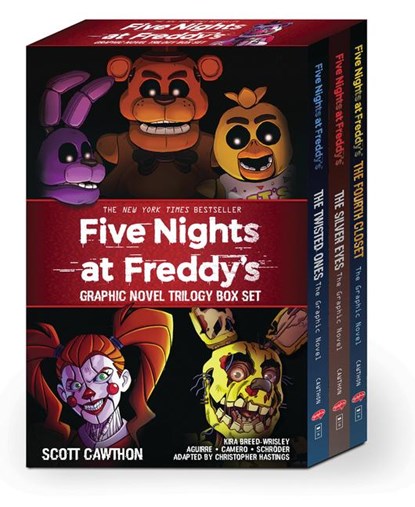 Five Nights at Freddy's Graphic Novel Trilogy Box Set, Scott Cawthon ; Elley Cooper ; Andrea Waggener ; Kelly Parra - Paperback - 9781339012513