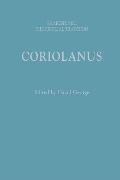 Coriolanus, DAVID (URBANA UNIVERSITY,  USA) George - Gebonden - 9781350157835