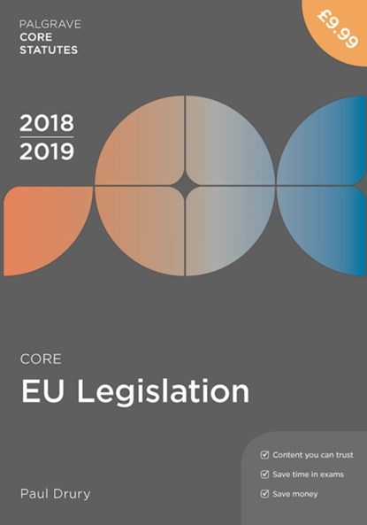 Core EU Legislation 2018-19, Paul (Newcastle-upon-Tyne Drury - Paperback - 9781352003598