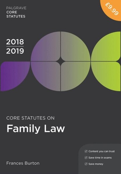Core Statutes on Family Law 2018-19, Frances Burton - Paperback - 9781352003659