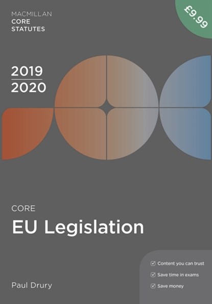 Core EU Legislation 2019-20, Paul (Newcastle-upon-Tyne Drury - Paperback - 9781352006759