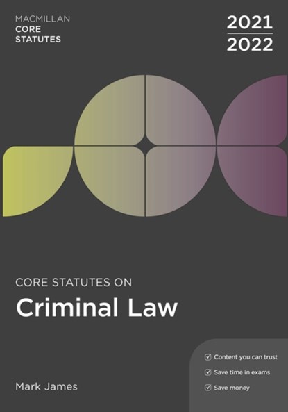 Core Statutes on Criminal Law 2021-22, Mark (School of Law James - Paperback - 9781352012699