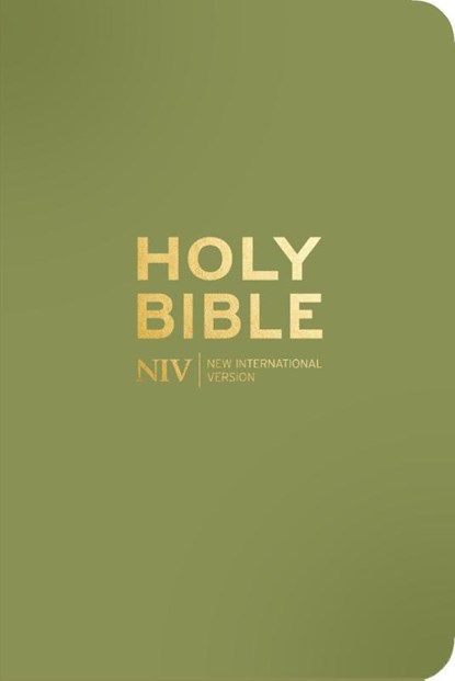 NIV Pocket Olive Green Bible with Gold Zip, New International Version - Paperback - 9781399832847