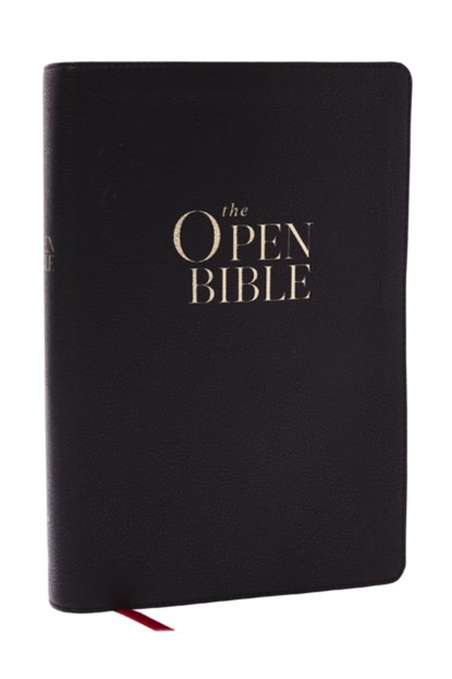 The Open Bible: Read and Discover the Bible for Yourself (NKJV, Black Leathersoft, Red Letter, Comfort Print, Thumb Indexed), Thomas Nelson - Gebonden - 9781400344079