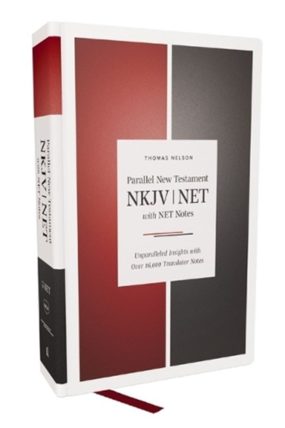 NKJV-NET Parallel New Testament with NET Translators' Notes, Hardcover, Red Letter, Comfort Print, Thomas Nelson - Gebonden - 9781400346097