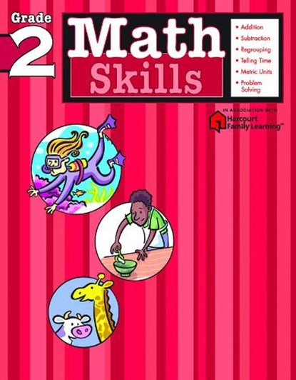 Math Skills: Grade 2 (Flash Kids Harcourt Family Learning), Flash Kids - Paperback - 9781411401075